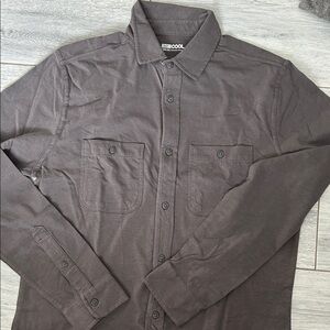 32 Degrees Dark Brown Casual Button Down Shirt